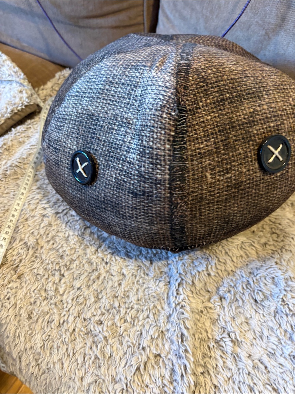 Unbranded Plush  OS Brown Good Button Eyes Faux Stitching